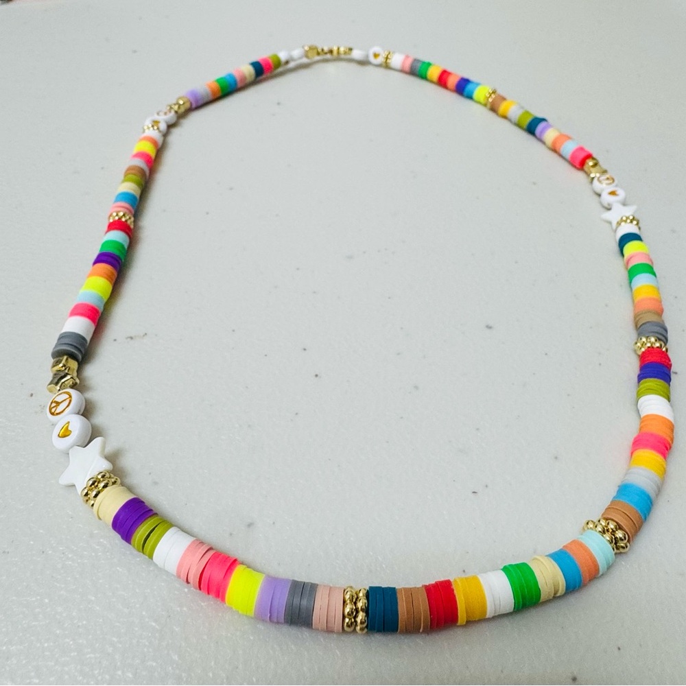 Gold Geometric Necklace with Disc Design